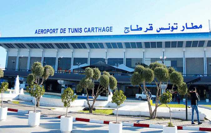 Les ministres du Transport et du Tourisme  laroport Tunis-Carthage 
