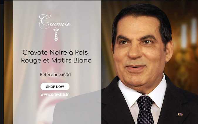 Une cravate de Ben Ali mise en vente sur Facebook