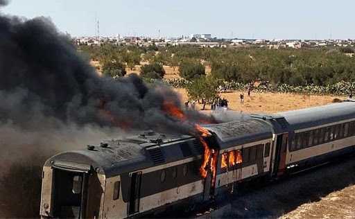 Incendie du train Sfax-Tunis : la SNCFT voque un acte criminel