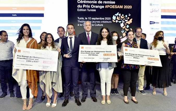 Pour son 10ème anniversaire, Orange Tunisie révèle les 3 lauréats du Prix Orange de l’Entrepreneur Social Afrique & Moyen-Orient - Edition Tunisie 2020