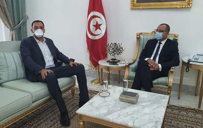 Yassine Ayari reçu par Hichem Mechichi