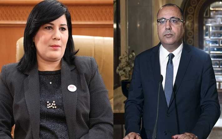 Abir Moussi appelle Hichem Mechichi à retirer les projets d’accords avec la Turquie et le Qatar