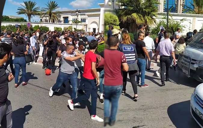 Au Bardo, des policiers agressent des manifestants contre la loi protgeant les forces armes