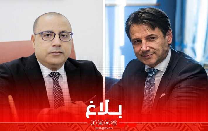 Entretien téléphonique entre Hichem Mechichi et Giuseppe Conte
