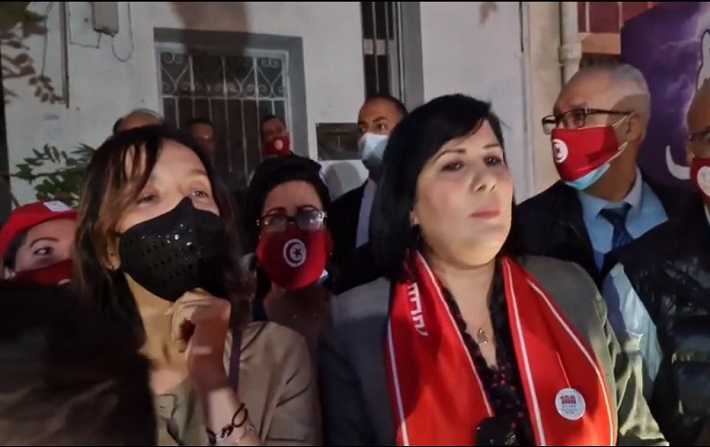 Abir Moussi entame le sit-in de la colère
