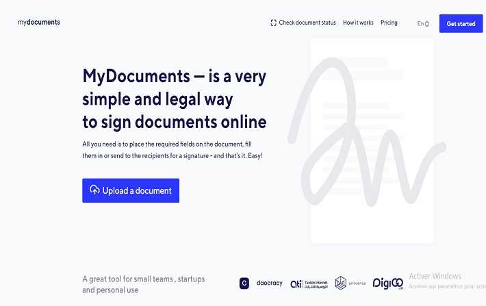 Une nouvelle plateforme pour signer des documents en ligne