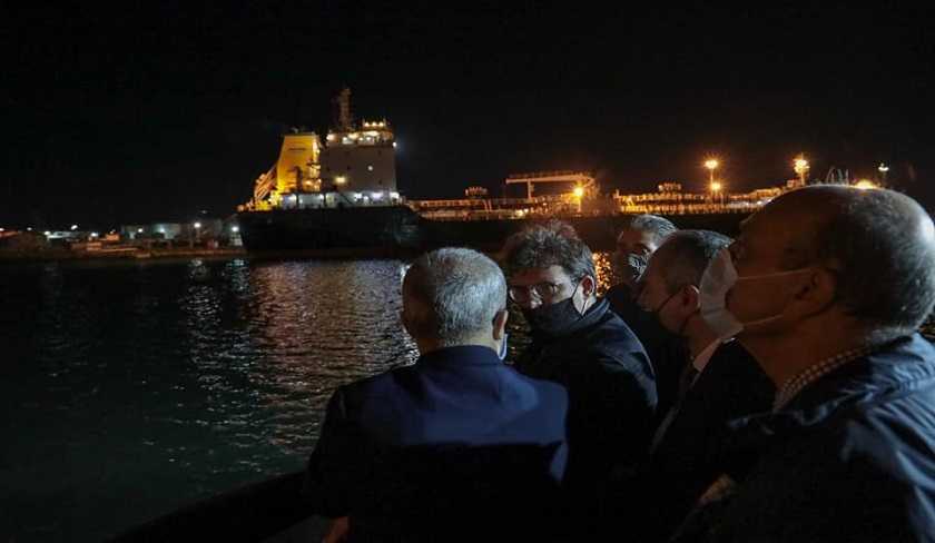 Moez Chakchouk en visite nocturne au port de Rads

