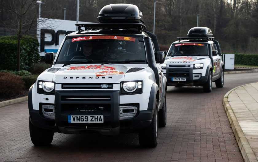 Le nouveau Land Rover Defender, véhicule d’assistance au Dakar 2021