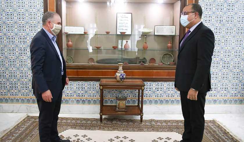Hichem Mechichi et Noureddine Taboubi discutent du dialogue national
