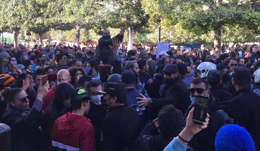 Des manifestants rclament la libration des protestataires et casseurs arrts
