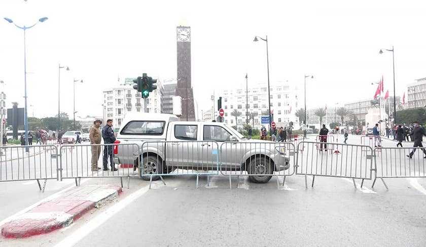 En photos : accès interdit à Habib Bourguiba à cause de la marche d'Ennahdha