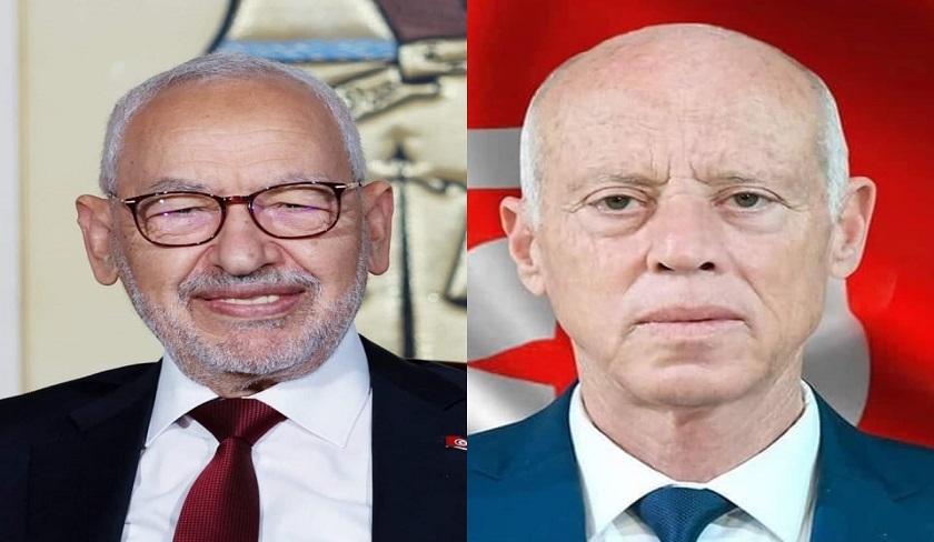 Rached Ghannouchi présente ses vœux à Kaïs Saïed à l’occasion du Ramadan