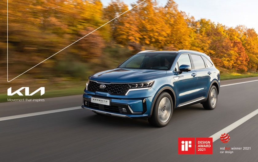 Le Kia Sorento couronné aux concours des prix Red Dot et iF design