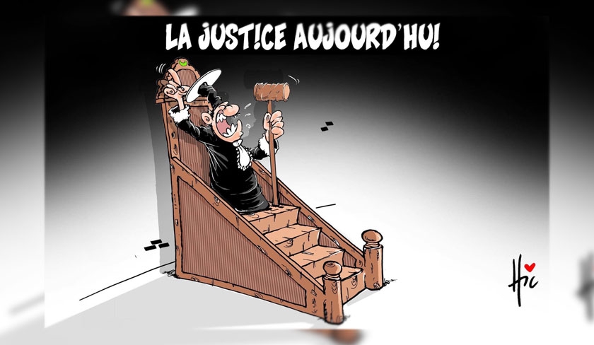 Caricature : La justice telle que Rached Ghannouchi la voit 
