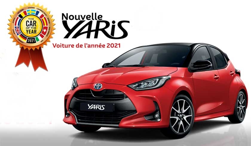 La Toyota YARIS lue voiture de lanne 2021 en Europe
