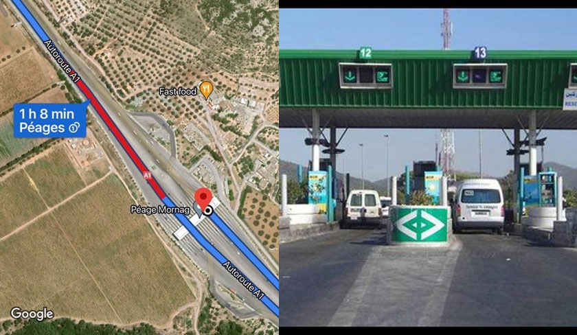 Blocage total à la sortie de Tunis et au péage de Mornag