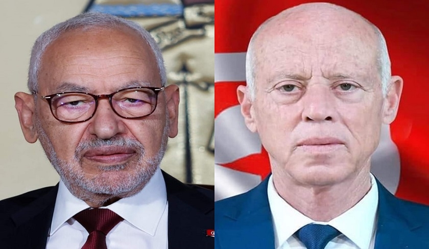 Rached Ghannouchi présente ses vœux à Kaïs Saïed