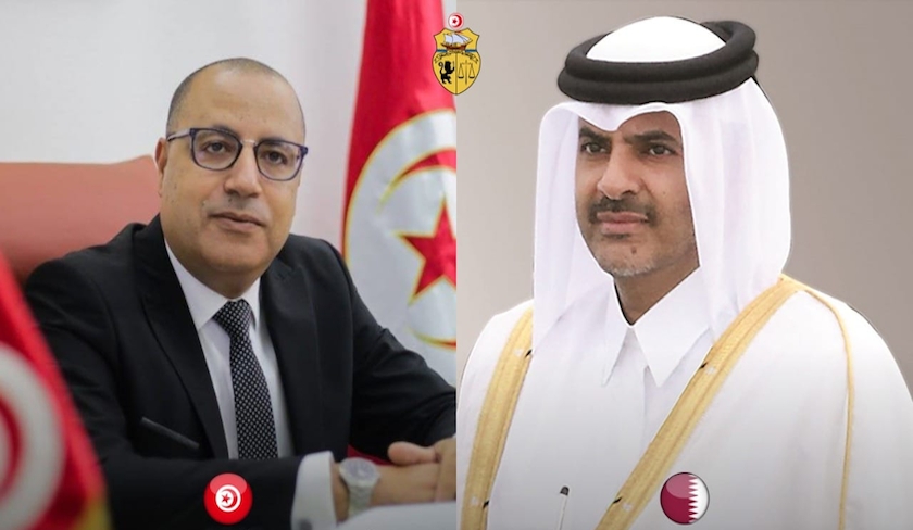 Hichem Mechichi s’entretient avec son homologue qatari