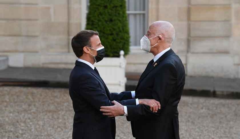 Kaïs Saïed reçu à l'Elysée par Emmanuel Macron pour le diner du sommet des économies africaines