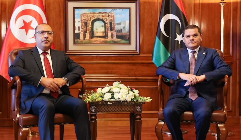 Hichem Mechichi reçu par Abdulhamid Aldabaiba