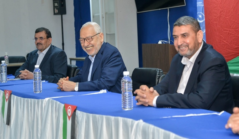 Rached Ghannouchi reoit le porte-parole de Hamas

