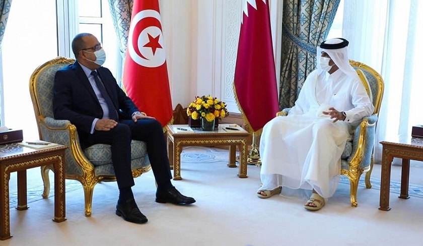 Rencontre entre Hichem Mechichi et le prsident du conseil des ministres qatari

