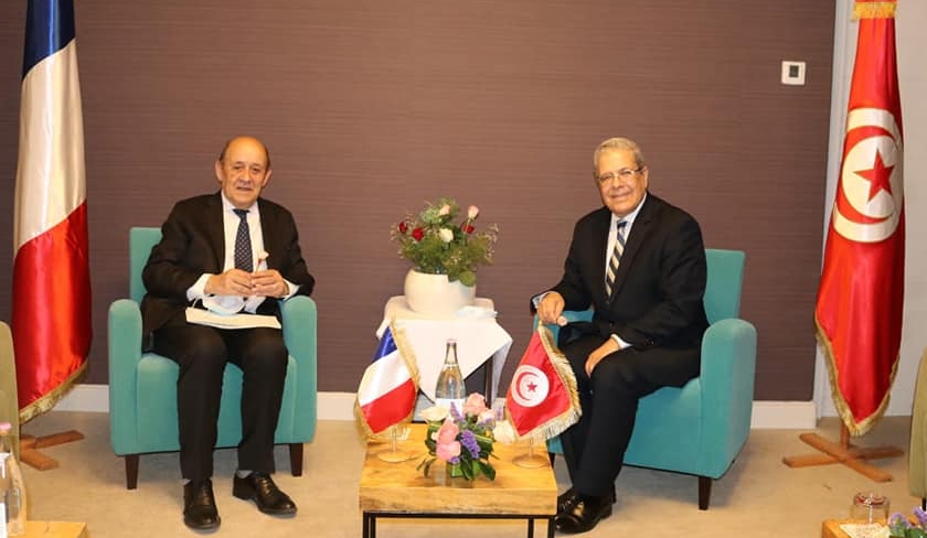 Les liens entre la Tunisie et la France au cur dune rencontre Jerandi- Le Drian 
