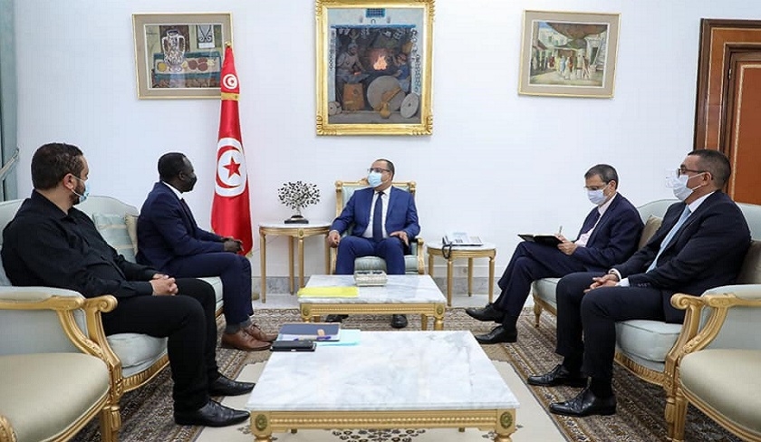 Le droit de manifester, au cœur de la rencontre entre Hichem Mechichi et Clément Nyaletsossi Voule
