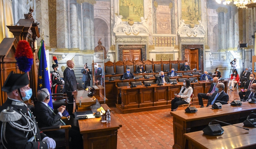 Rencontre entre Kas Saed et le prsident du Conseil dEtat italien, Riccardo Virgilio
