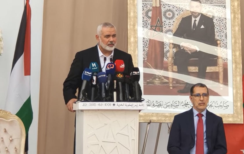 Haniyeh au Maroc, bien que le pays ait normalis ses relations avec Isral