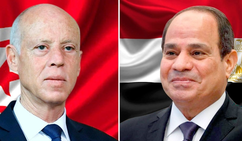 Entretien entre Kaïs Saïed et Abdelfattah Al Sissi