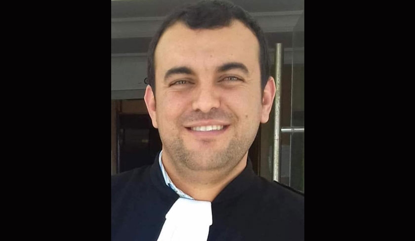 Mehdi Zagrouba en sit-in dans les locaux de l’Ordre des avocats au tribunal de première instance de Tunis
