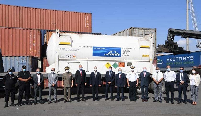 Arrivée en Tunisie d’un don italien de 20.000 litres d’oxygène