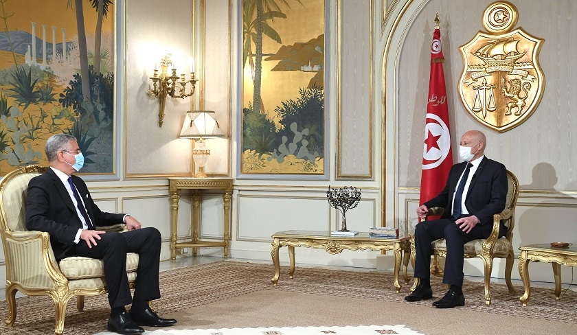 Kaïs Saïed reçoit Ferid Belhaj