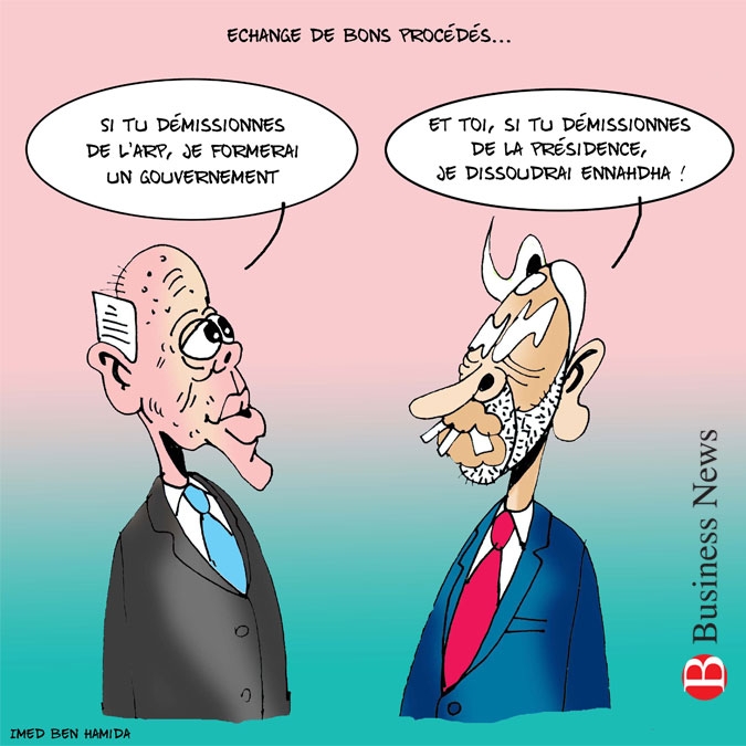 Echanges de promesses entre Kas Saed et Rached Ghannouchi