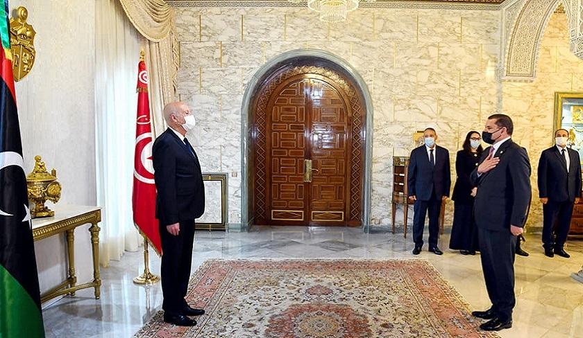 Saïed et Abdulhamid Aldabaiba s’accordent sur l’intensification de la coopération entre la Tunisie et la Libye