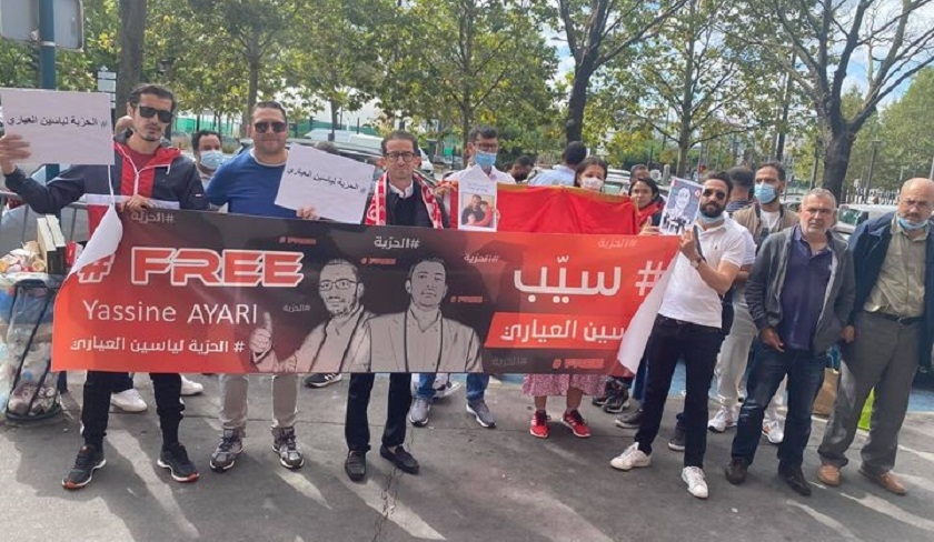 Depuis Paris, Khlifi et Henid manifestent leur soutien à Yassine Ayari