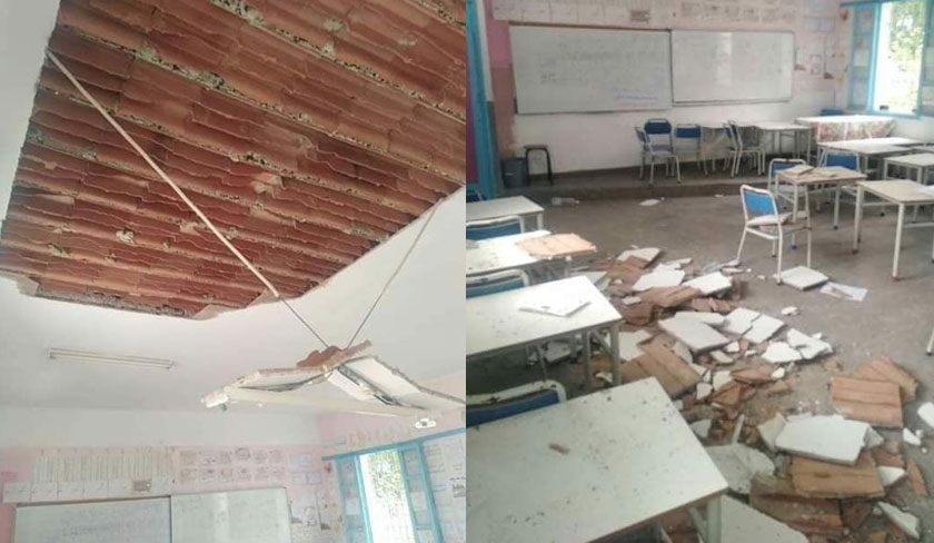 Quatre enfants blessés dans l’effondrement du revêtement du plafond d'une école primaire au Kram