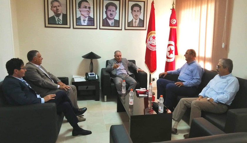 Les leaders d’Attayar, Ettakatol, Al Jomhouri et Afek Tounes en réunion à l’UGTT