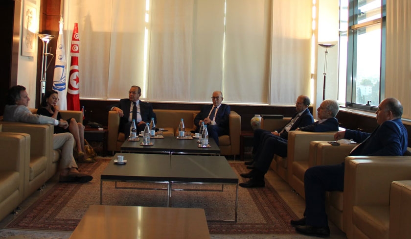 Samir Majoul reçoit Donia Hedda Ellouze, la présidente du Conseil des chambres mixtes