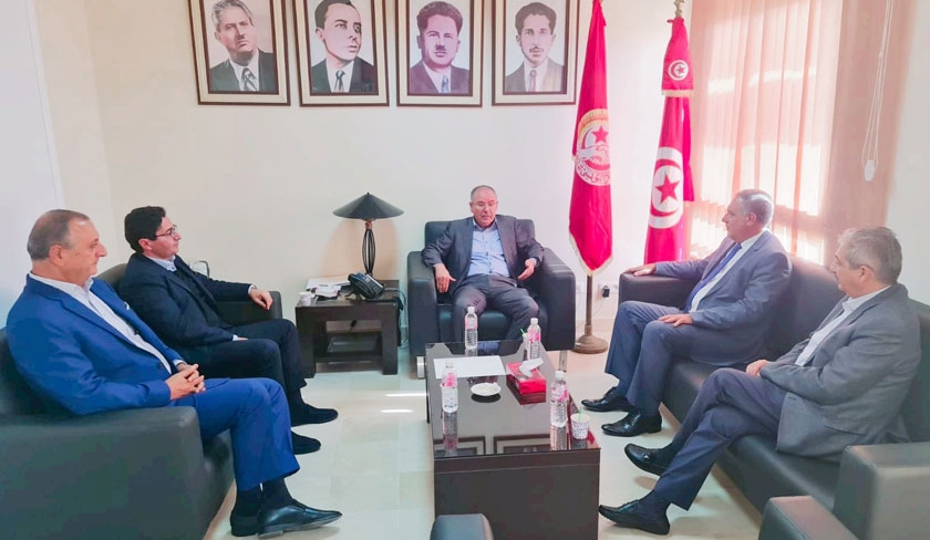 Noureddine Taboubi reçoit Fadhel Abdelkefi, Ghazi Chaouachi, Issam Chebbi et Khalil Zaouia