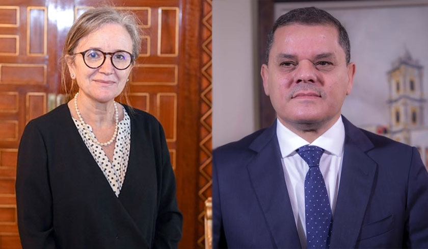 Entretien téléphonique entre Najla Bouden et Abdulhamid Aldabaiba