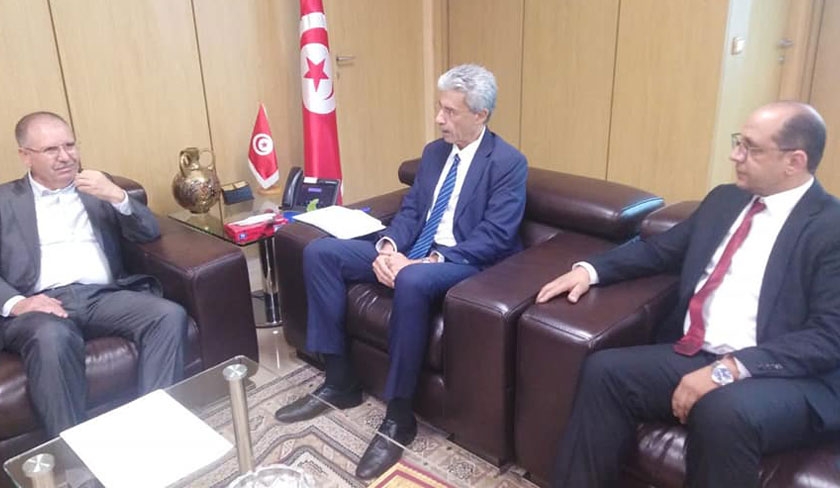 Rencontre entre Noureddine Taboubi, Samir Saïed et Malek Zahi