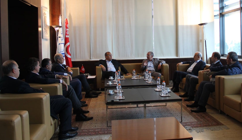 Rencontre entre Samir Majoul et Noureddine Taboubi