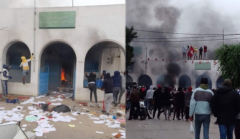 Agareb : Le poste de la Garde nationale incendié par des manifestants