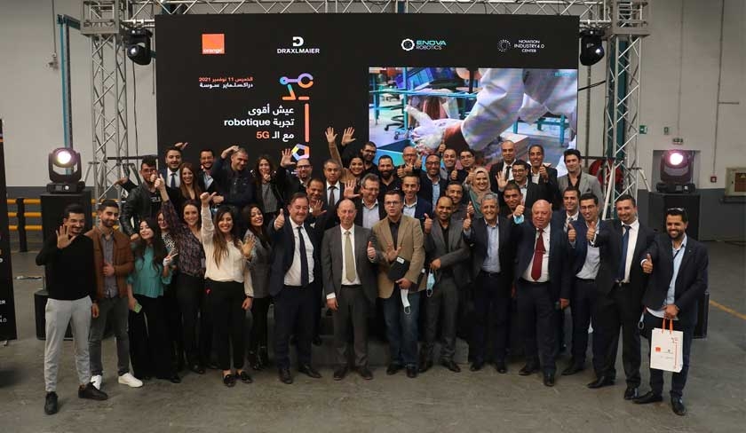 Orange Tunisie, Dräxlmaier Tunisie, Enova Robotics et Novation City expérimentent la 5G pour l’industrie, une première en Tunisie !