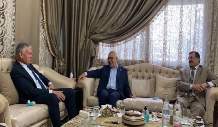 Rached Ghannouchi reçoit l'ambassadeur de France à son domicile