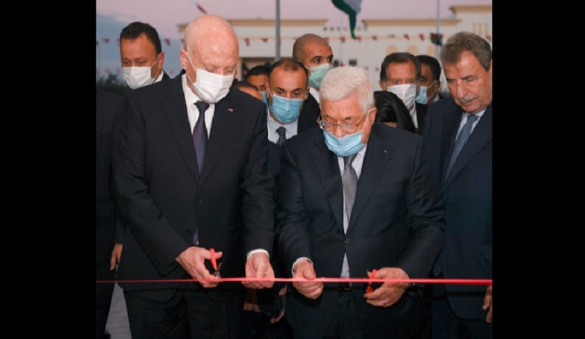 Kaïs Saïed et Mahmoud Abbas inaugurent le nouveau siège de l'ambassade de Palestine

