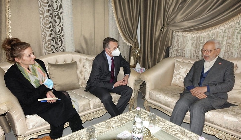 Rached Ghannouchi reçoit l’ambassadeur d’Allemagne en Tunisie