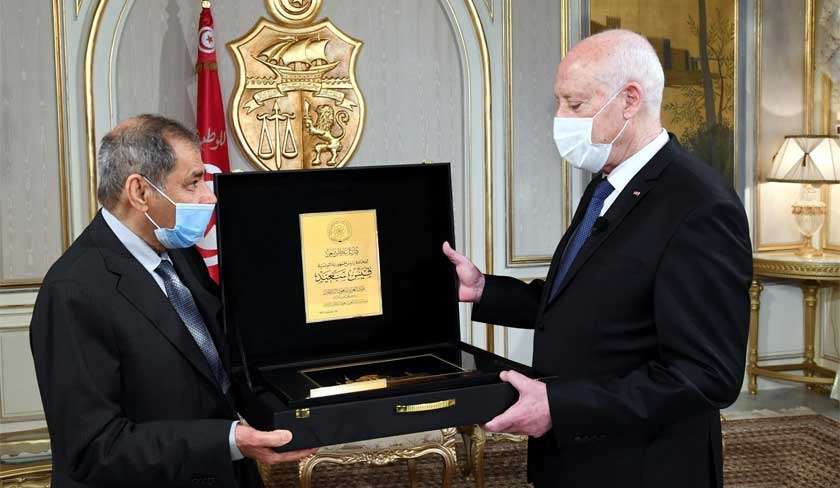 Kaïs Saïed s'entretien avec Abdel Aziz Saud Al-Babtain